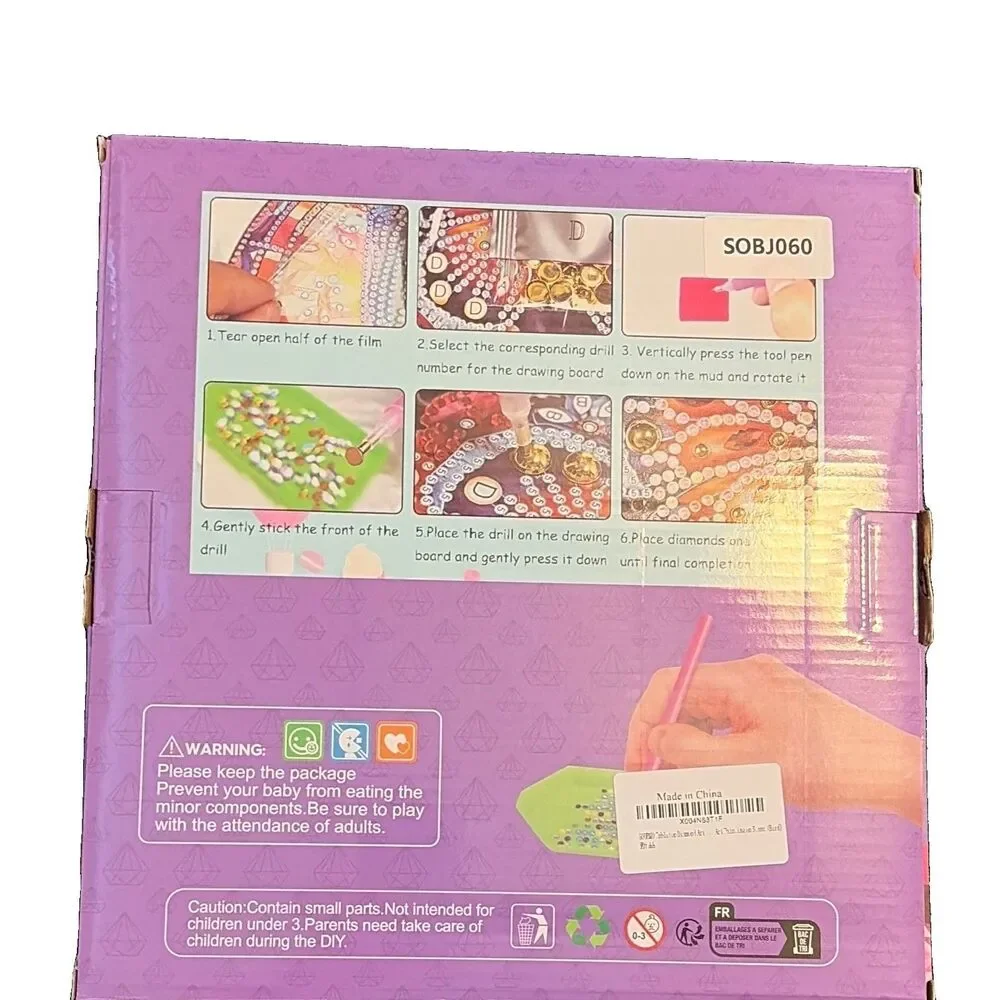 DIY Diamond Art Bird Ornament Kit SOBJ060 w/ Rhinestones, Tray & Applicator Pen